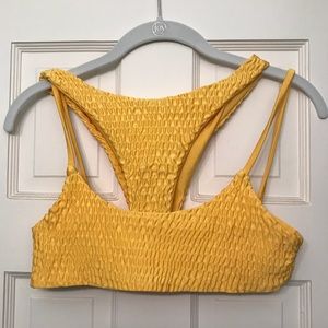 Yellow scrunch bikini set